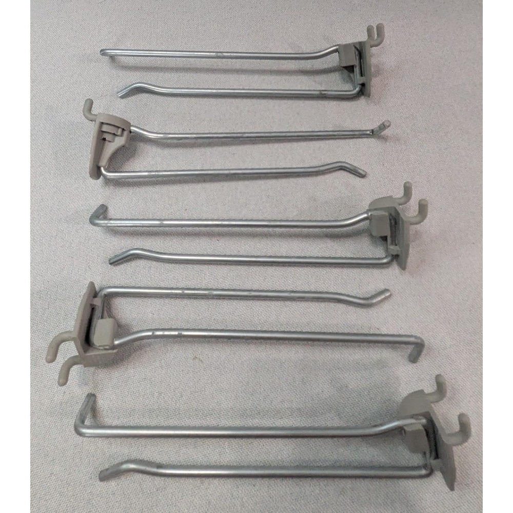 Scan Hooks Retail 8 Inch Silver Good Double Wire Pegboard Slatwall 5pk